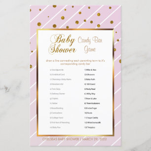 Sweet Baby Pink and Gold Baby Shower - Candy Bar