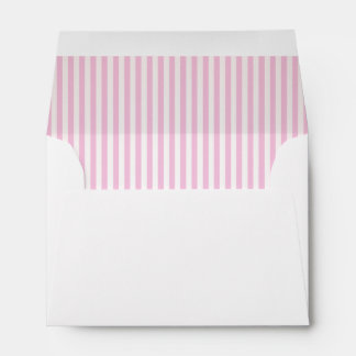 Sweet Baby Pink Stripe Lined Envelope
