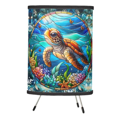 Sweet Baby Sea Turtle Tripod Lamp