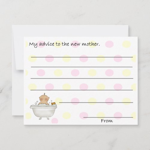 Sweet Baby Shower Advice Cards