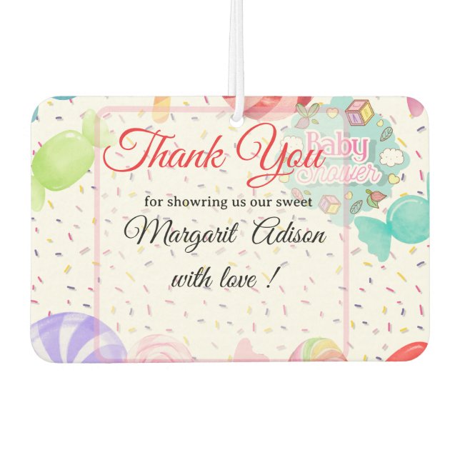 sweet baby shower  air freshener (Front)