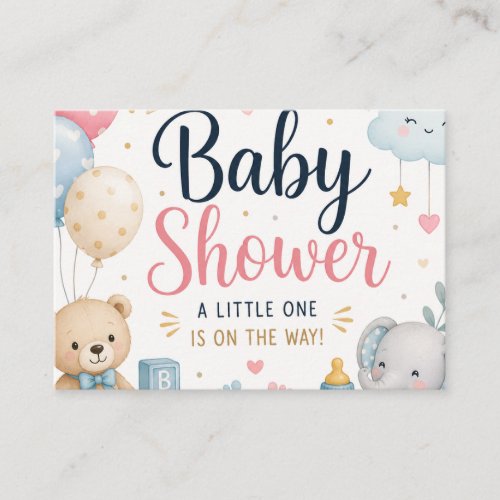 Sweet Baby Shower Celebration Enclosure Card