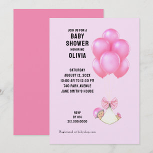 Sweet Baby Shower Girl Invitation