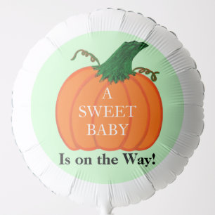 Sweet Baby Shower Orange Pumpkin Balloon