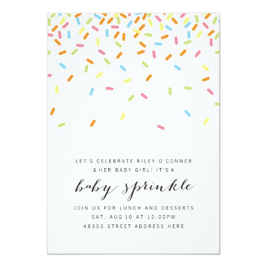 sweet baby sprinkle invite zazzle com