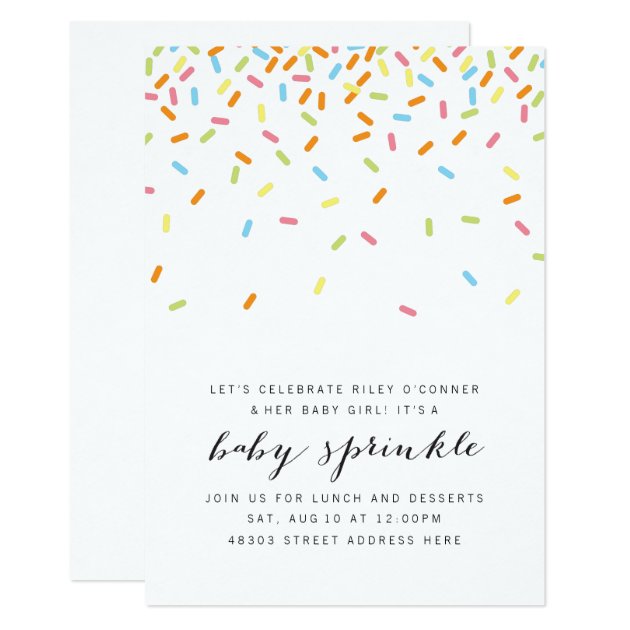Sweet Baby Sprinkle Invite