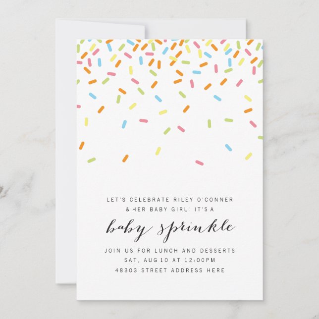 Sweet Baby Sprinkle Invite (Front)