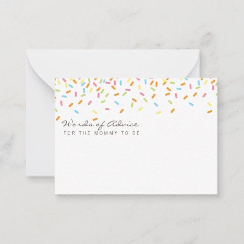 Sweet baby Sprinkle Mommy Advice Cards Business Card