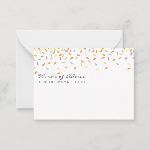 Customizable Sweet baby Sprinkle Mommy Advice Cards Business Card