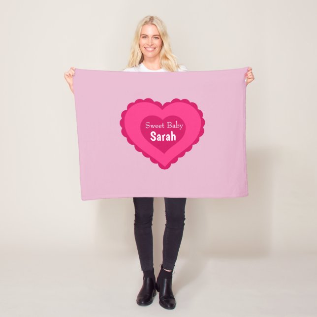 Sweet Baby Valentine's Day Baby Girl  Blanket (In Situ)