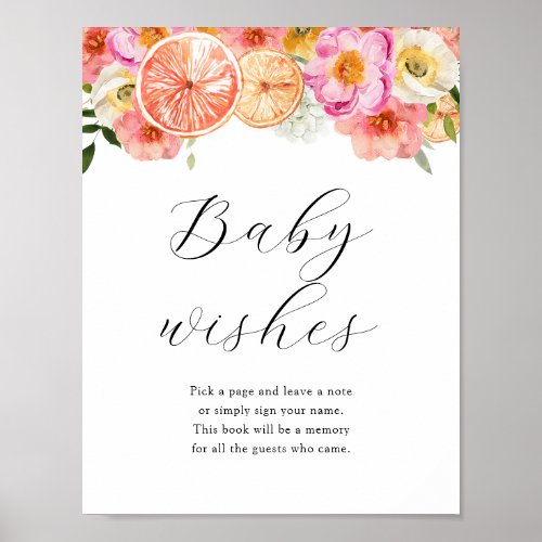 Sweet Baby Wishes Baby Shower Guestbook Sign