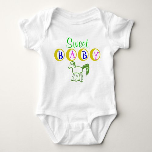 Sweet Baby with Horse Infant Shirt