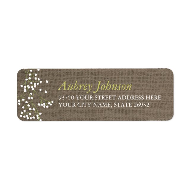 Sweet Baby's Breath Return Address Labels (Front)