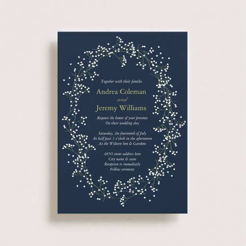 Sweet Baby's Breath Wedding Invite