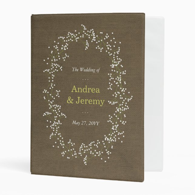 Sweet Baby's Breath Wedding Mini Binder (Front/Inside)