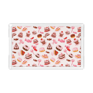 Sweet background acrylic tray