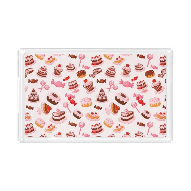 Sweet background acrylic tray (Front)