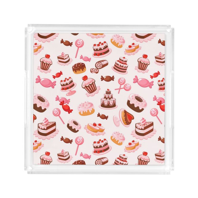 Sweet background acrylic tray (Front)