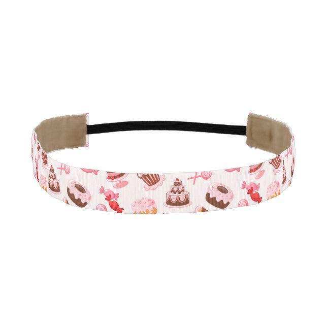 Sweet background athletic headband (Front)