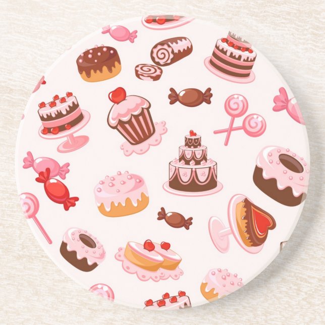 Sweet background coaster (Front)