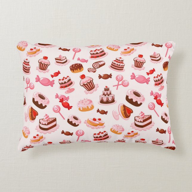 Sweet background decorative pillow (Front)