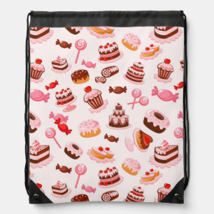 Sweet background drawstring bag