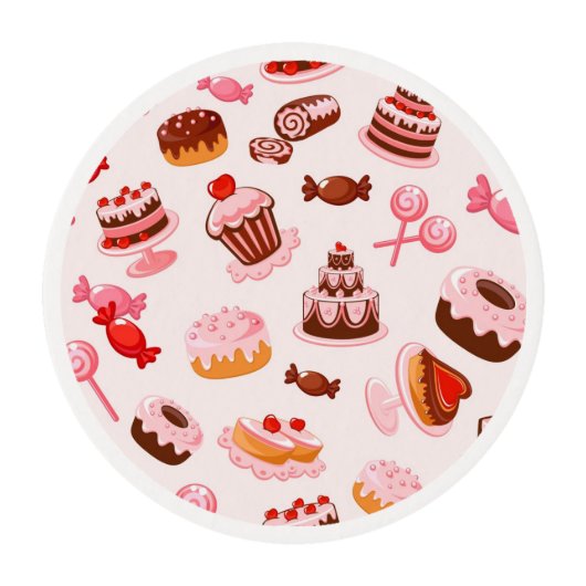 Sweet background edible frosting rounds (Front)
