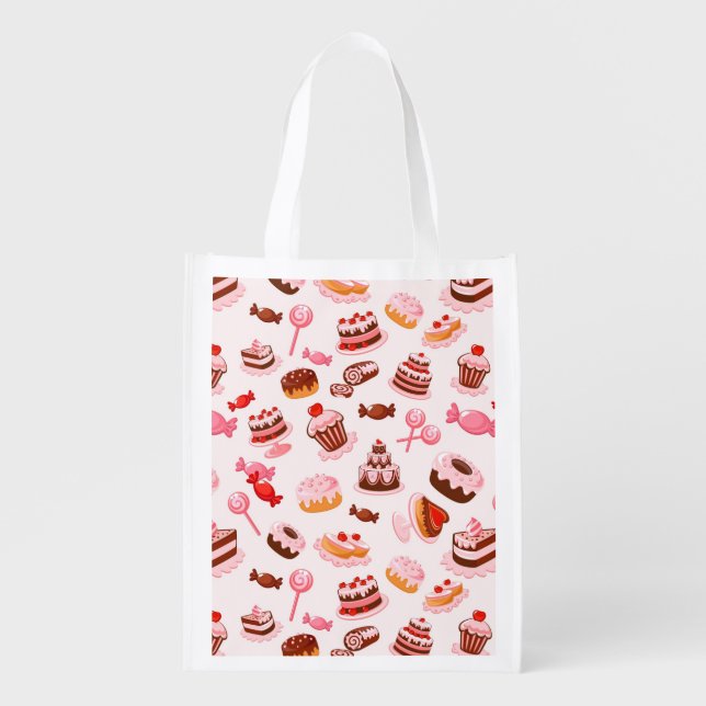 Sweet background grocery bag (Front)