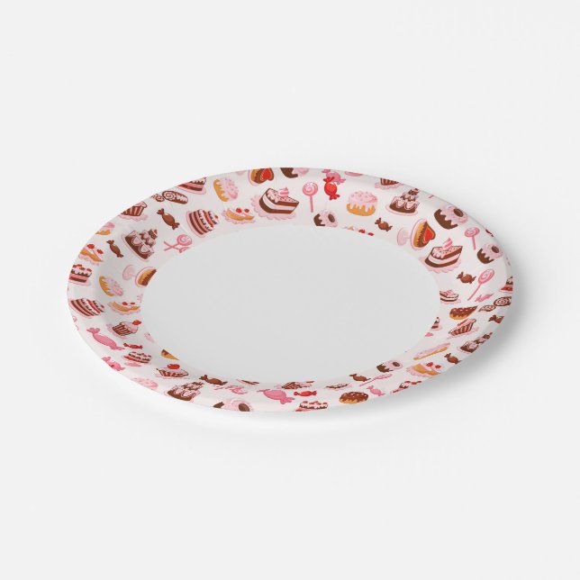 Sweet background paper plates (Angled)