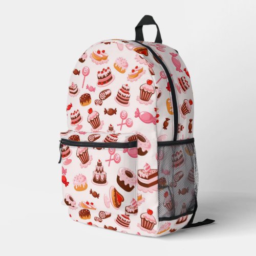Sweet background printed backpack