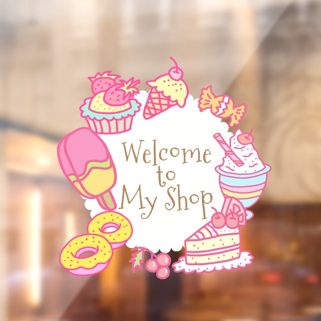 Sweet Bakery and Drinks  Window Cling (Sheet 2)