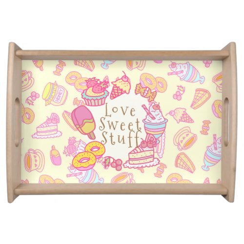 Sweet Bakery and Drinks Yellow Serving Tray