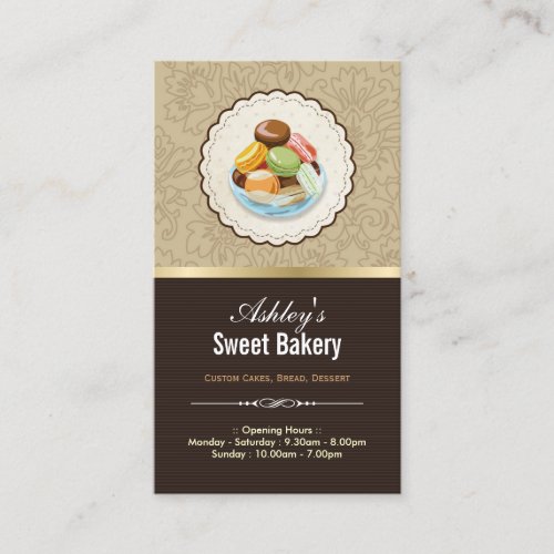 Sweet Bakery Boutique - French Parisian Macaroons Business Cards