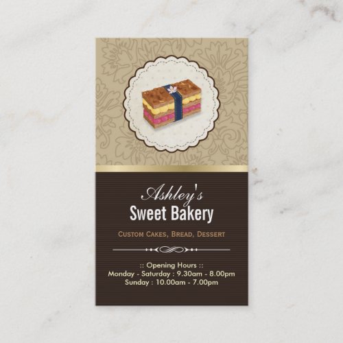 Sweet Bakery Boutique _ Loaf Looking Cake Business Card