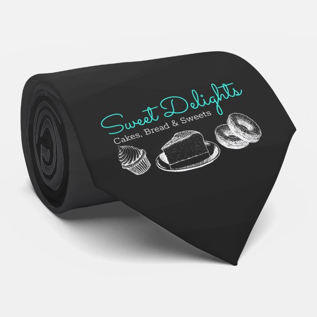 Sweet Bakery Chalkboard Professional Neck Tie (Rolled)