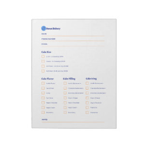 Sweet Bakery Checklist: Your Ultimate Cake Order Notepad
