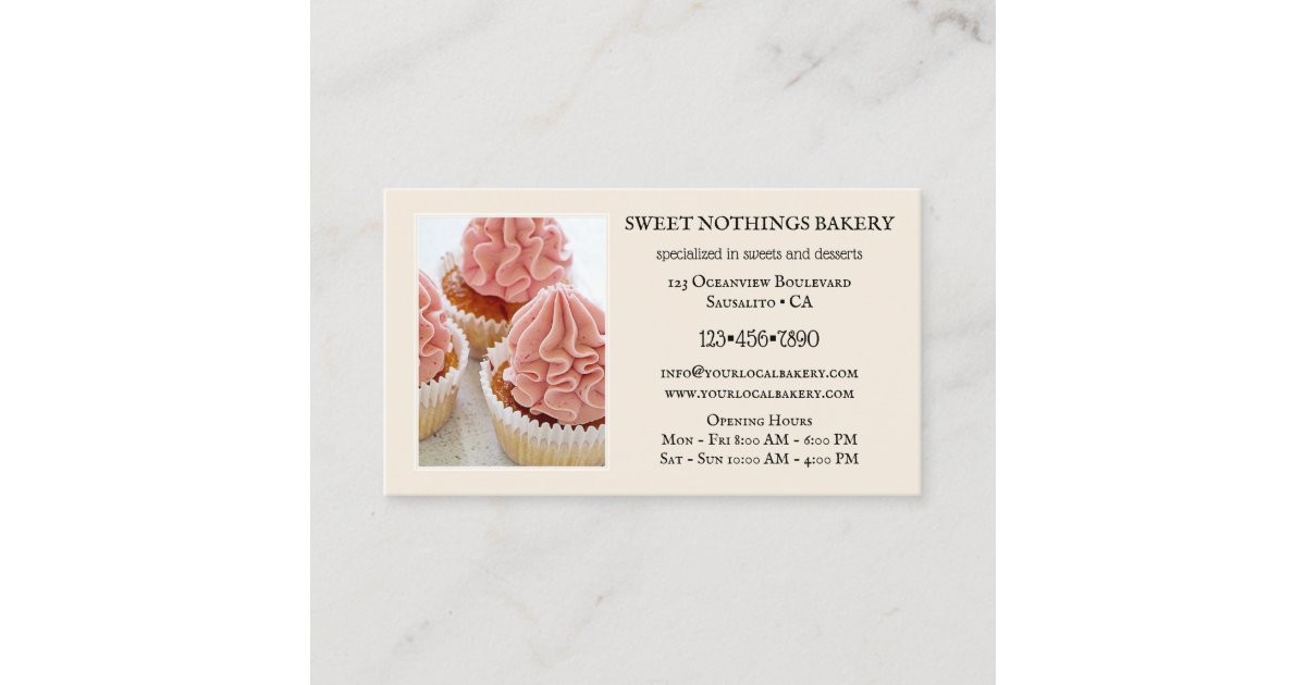 Sweet Bakery Dessert Catering Business Card Zazzle
