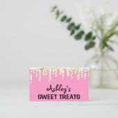 Sweet Bakery Dessert Pastry Chef Cakes Cupcake Business Card (Standing Front)