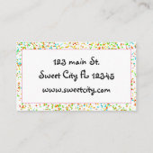 Sweet Bakery Dessert Pastry Chef Cakes Cupcake Business Card (Back)