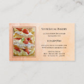 Sweet Bakery Dessert Photo Business Card (Back)