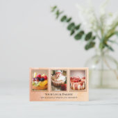 Sweet Bakery Dessert Photo Business Card (Standing Front)