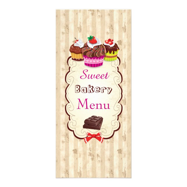 Sweet Bakery Menu (Front)