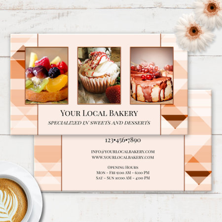 Sweet Bakery Pastry Photo Business Card