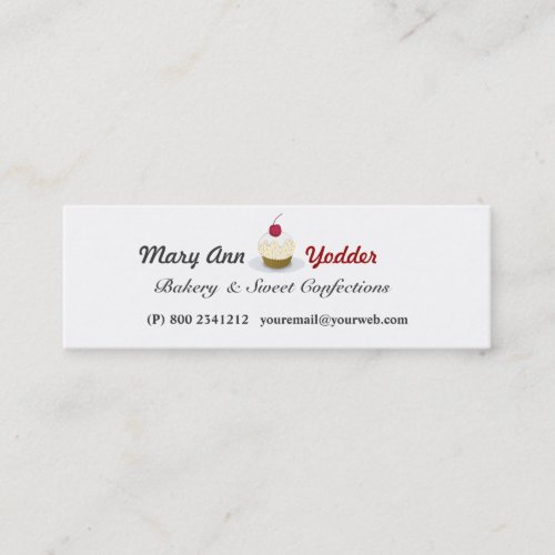 Sweet Bakery  Pretty Cupcakes Baker Confections Business Card Template