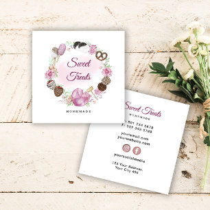 Sweet Bakery Square Business Card