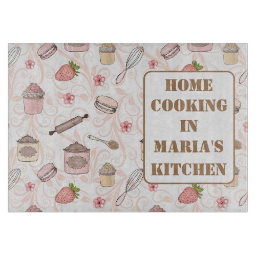 Sweet Baking Pattern Cutting Board