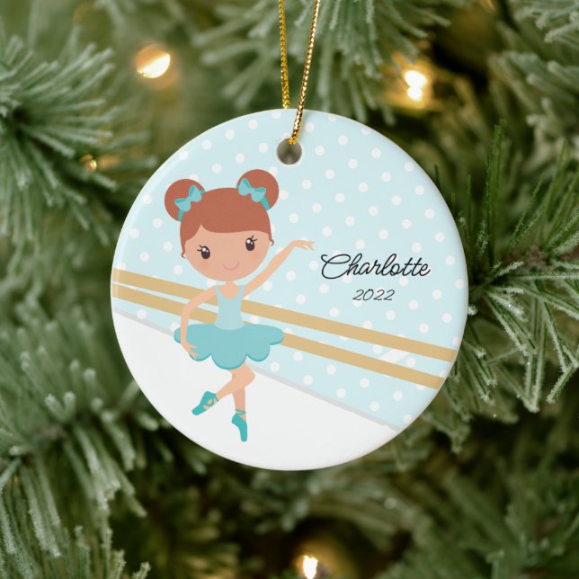 Sweet Ballerina Ballet Dance Christmas Ceramic Orn Ornament (Tree)