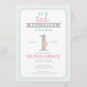 Sweet Ballerina Birthday Party Invitation
