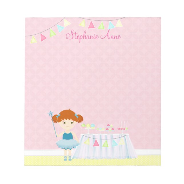 Sweet Ballerina Cupcake Celebration Notepad (Front)