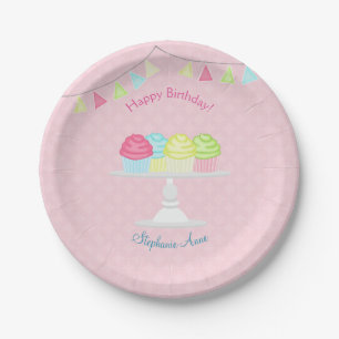 Sweet Ballerina Cupcake Celebration Paper Plates